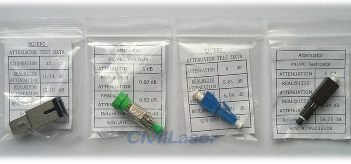 LC PC 단일 모드 Yin And Yang Type Fiber Optic Attenuator Accurate Attenuation